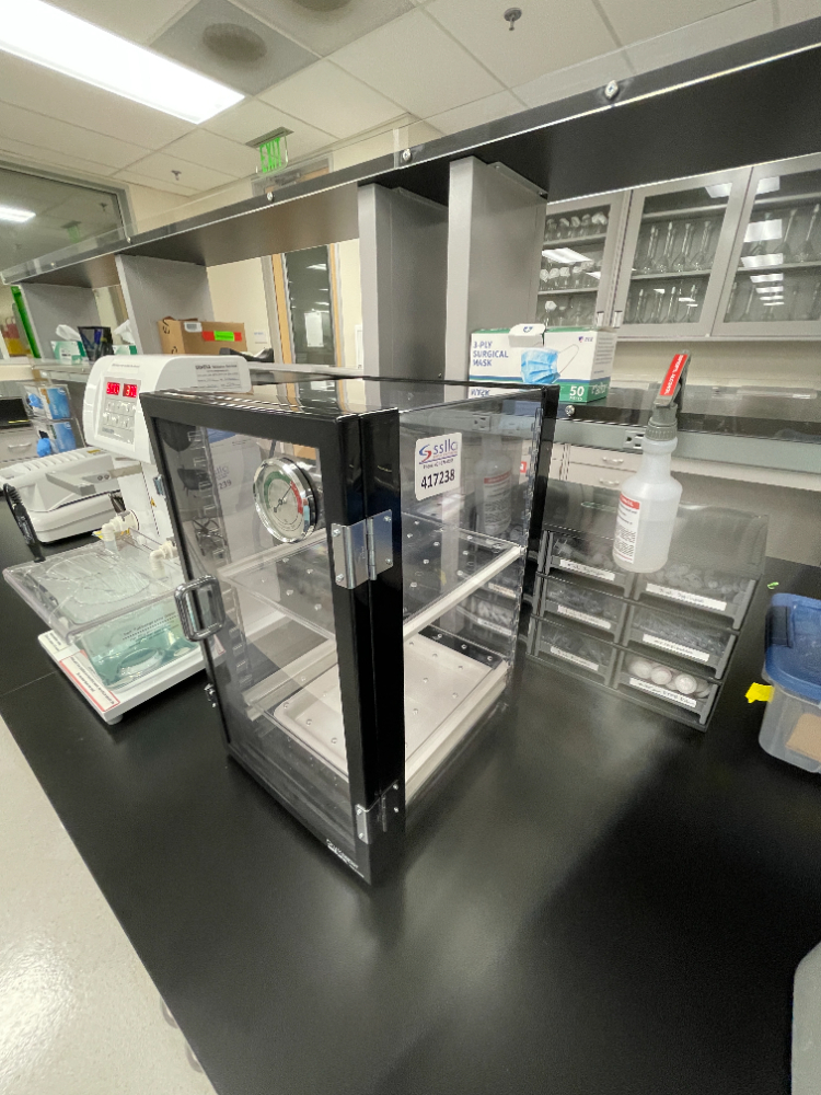 Image of Dry Keeper Desiccator Cabinet with Analog Hygrometer